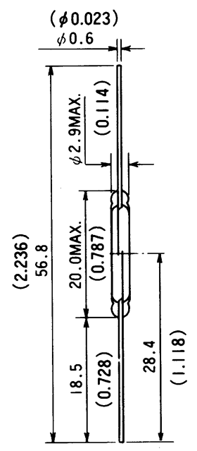 干簧管（磁性開關/磁簧開關）HYR-2031-1尺寸規(guī)格