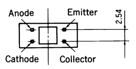 光電傳感器（光學傳感器）OM-2414針腳圖（仰視）