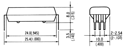 PE1A系列干簧繼電器（磁簧繼電器/舌簧繼電器）尺寸