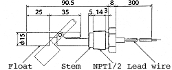 液位開關(guān)（水位開關(guān)/液位傳感器）MFS10-N2-2尺寸規(guī)格