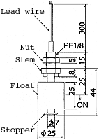 液位開關（液位傳感器/水位開關）MFS17-C-2尺寸規(guī)格