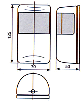 紅外線檢測器（防盜報警器/紅外線報警器）HA-15IN/30IN尺寸規(guī)格
