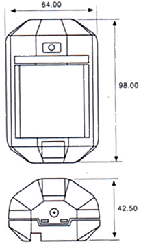 紅外線檢測器（防盜報(bào)警器/紅外線報(bào)警器）XP5-PI尺寸規(guī)格